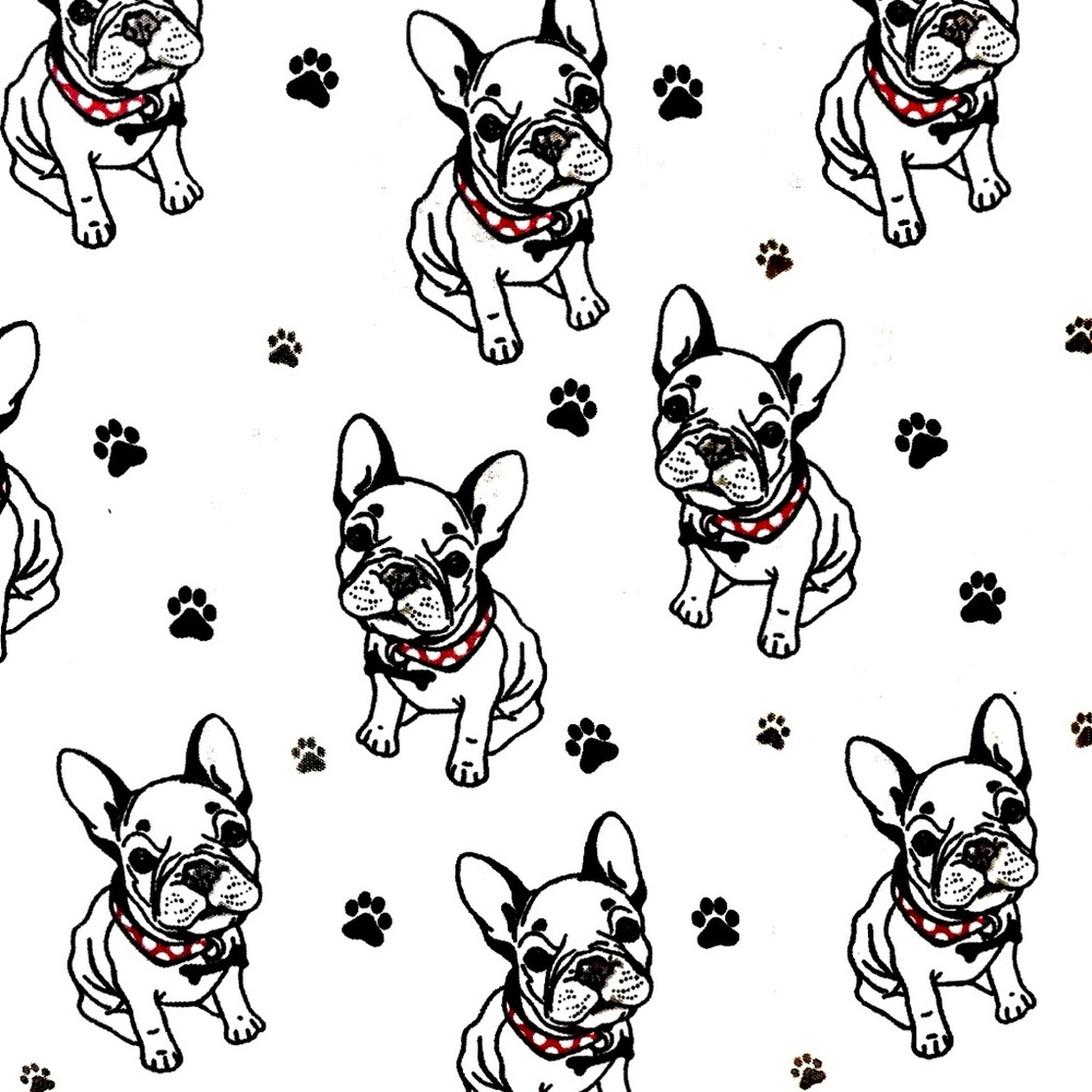 4pc FULL Sheet Set ◈ Frenchie Bandana Polka Dot